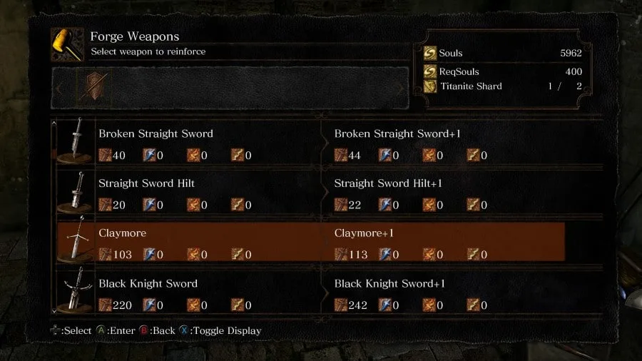 Weapon Levels - Co-op Dark Souls