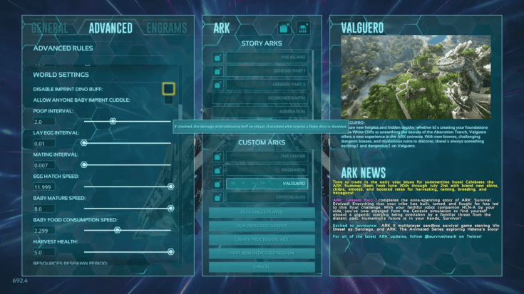 Best ARK: Survival Evolved Single Player Settings (Taming, Breeding ...
