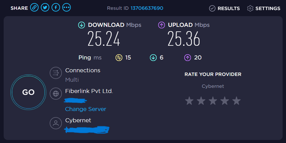 Speedtest.net provides free online internet speed tests. 