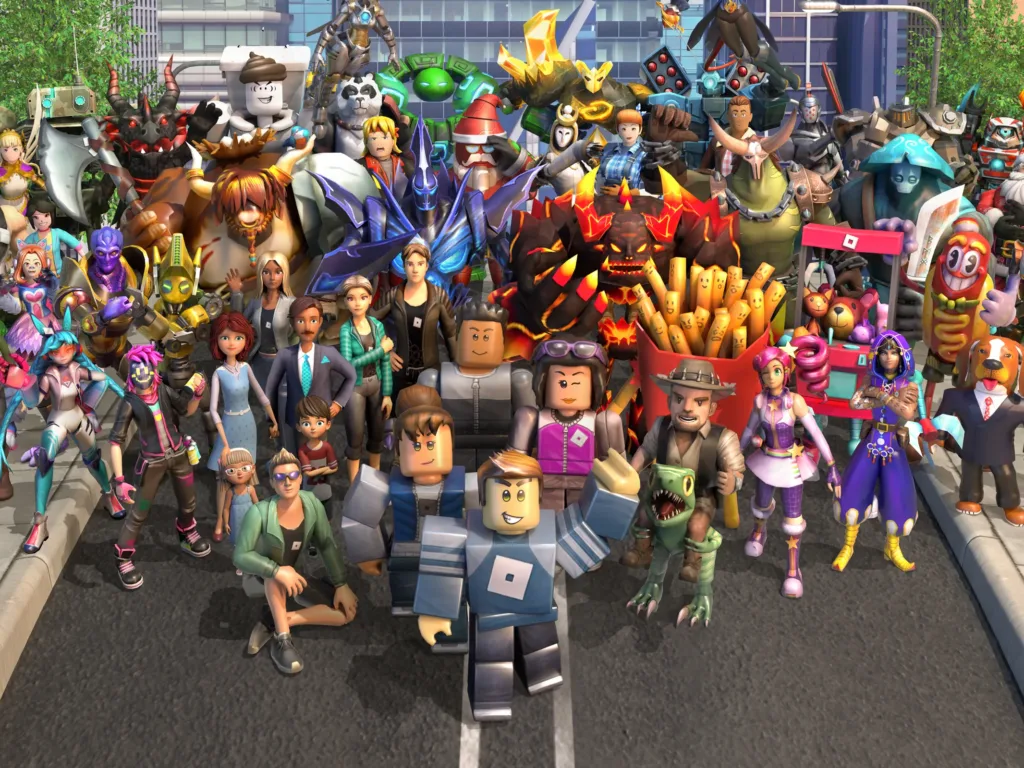 This image is part of the promotional marketing campaign initiated by the Roblox Corporation. 