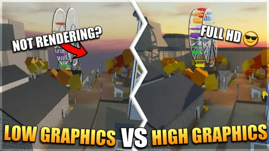 The image is of the publically available thumbnail from Kinggy's Youtube Channel. The video compared Low Graphics and High Graphics differences. 