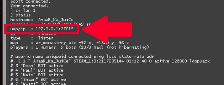 IP Address of Server in CSGO
