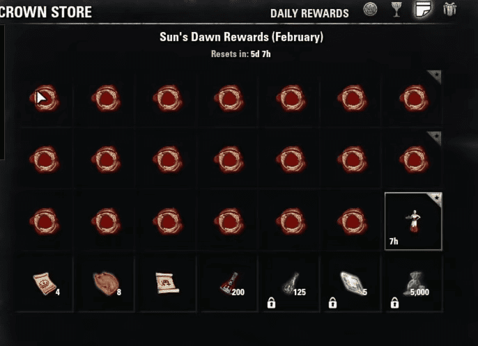 daily rewards