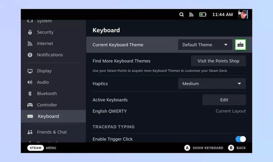 keyboard preview