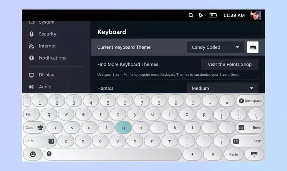keyboard steam deck
