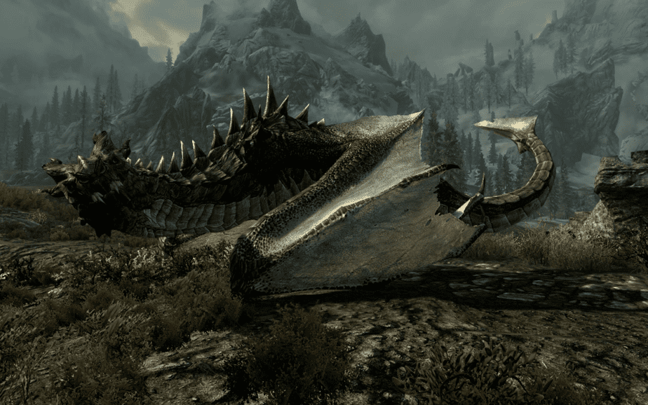Mirmulnir - The dragon of in Whiterun's Watchtower