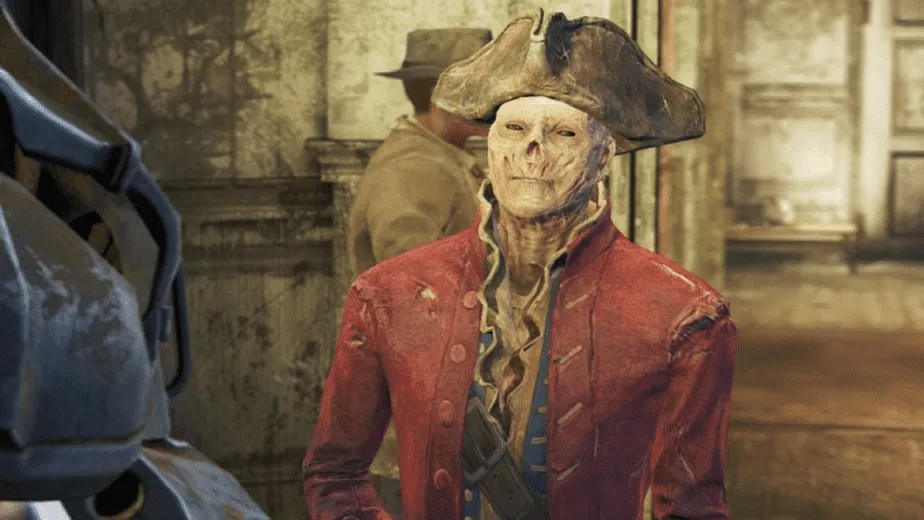 In-game screenshot of Hancock -Companion in Fallout 4