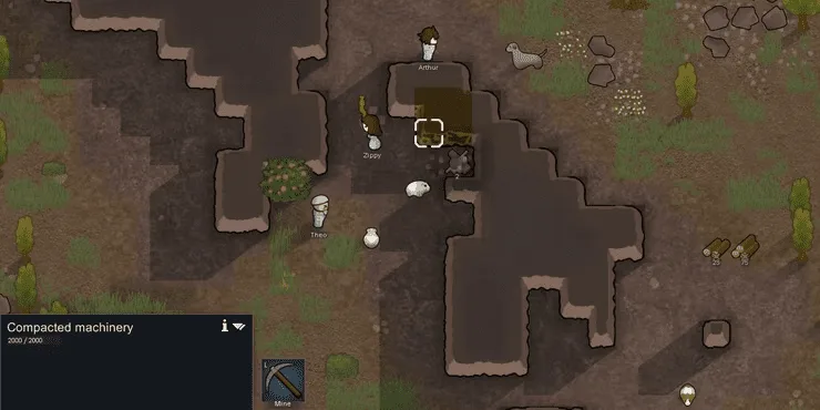 Mining in Rimworld