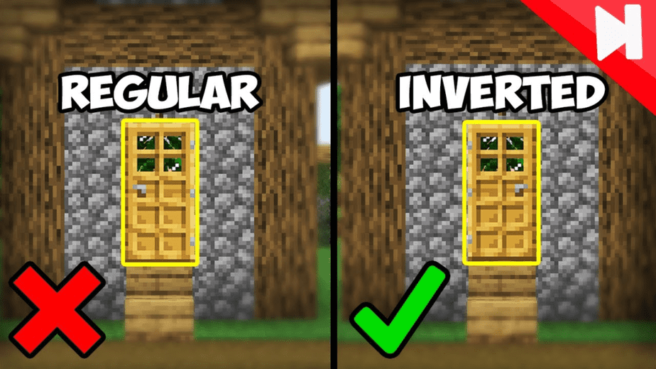 Inverted Doors in Minecraft to keep villagers outside the house