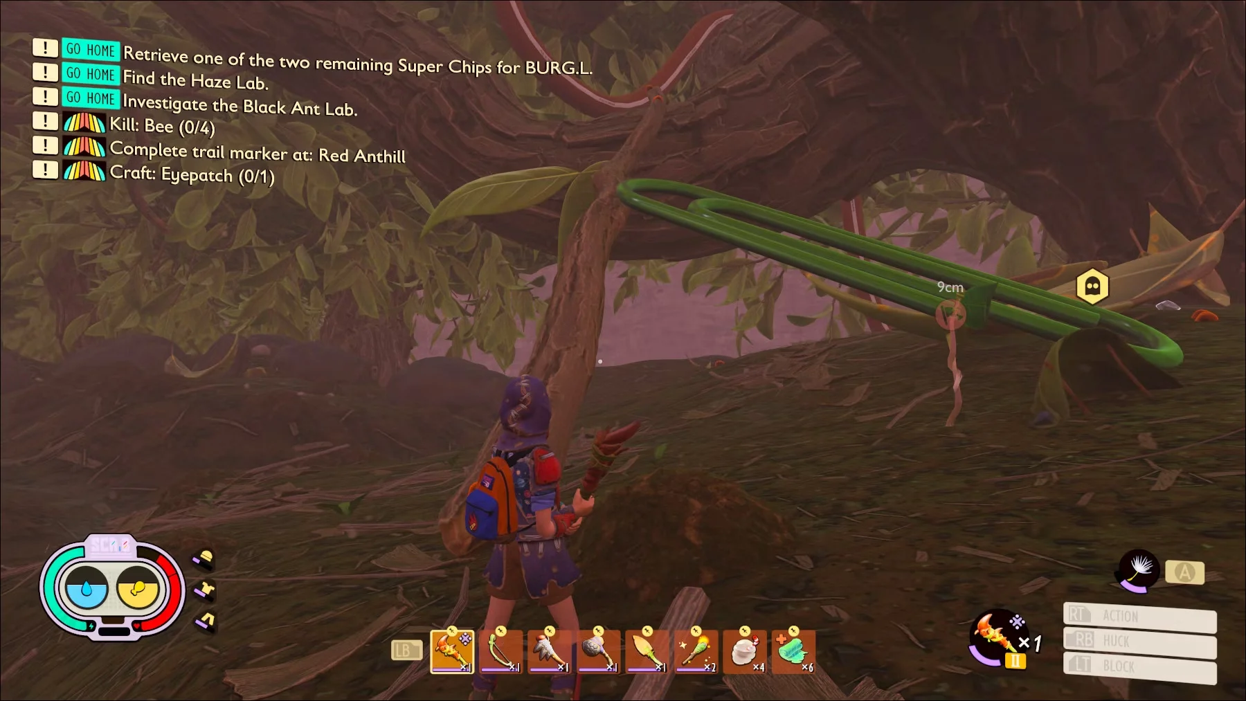 In-game screenshot of climbing Bird Bath Bluff