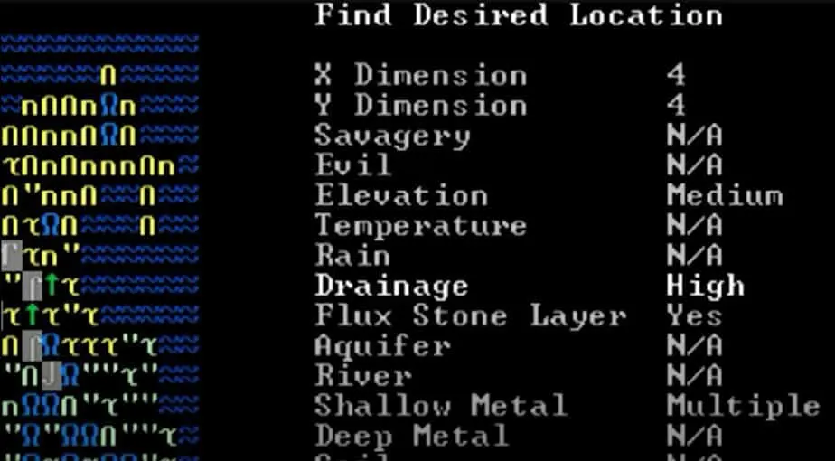Changing Parameters in Dwarf Fortress