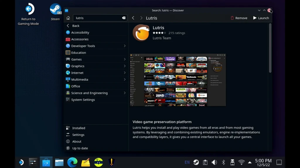 Discover store lutris