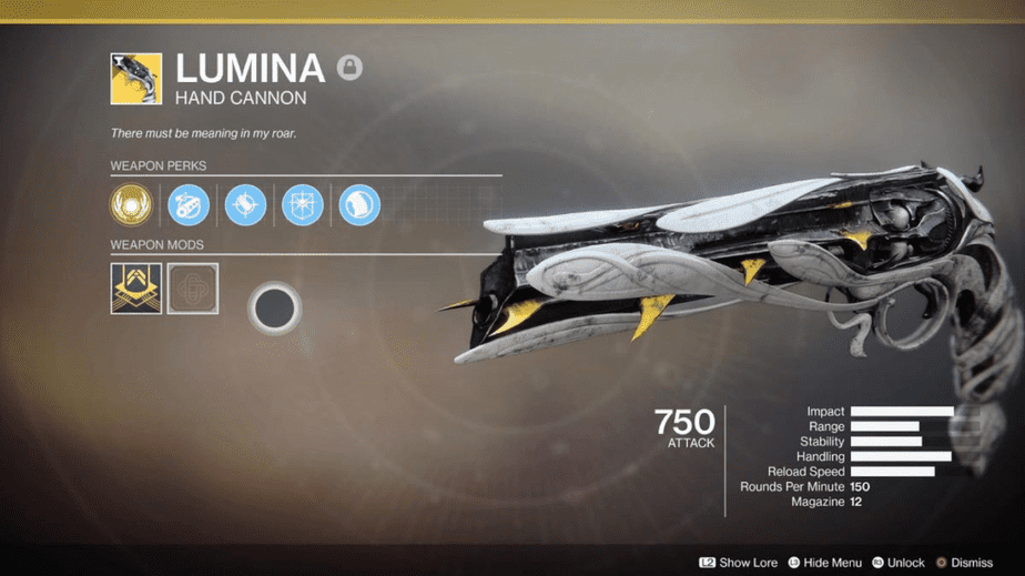Lumina Exotic Weapons Destiny 2