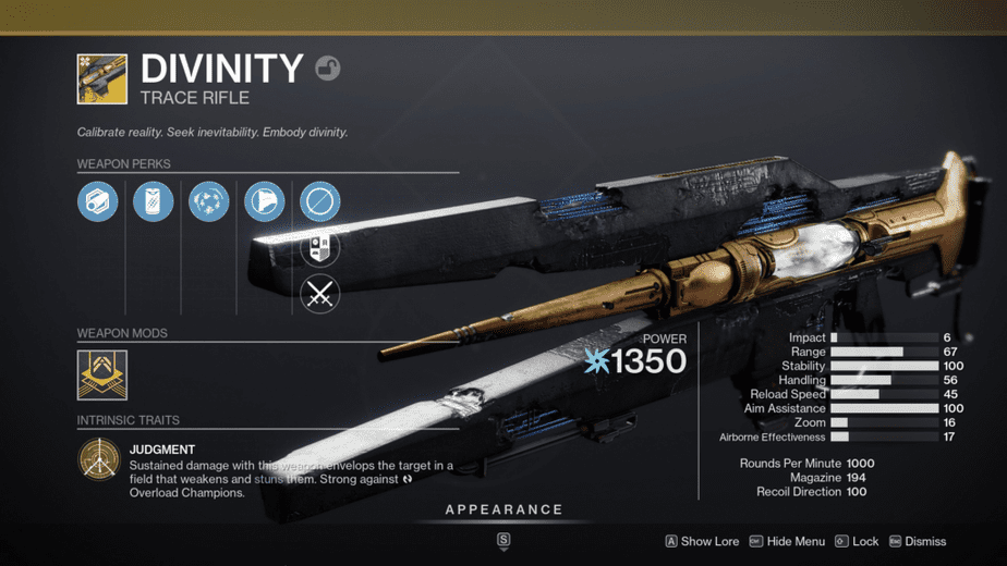 Divinity Exotic Weapons Destiny 2