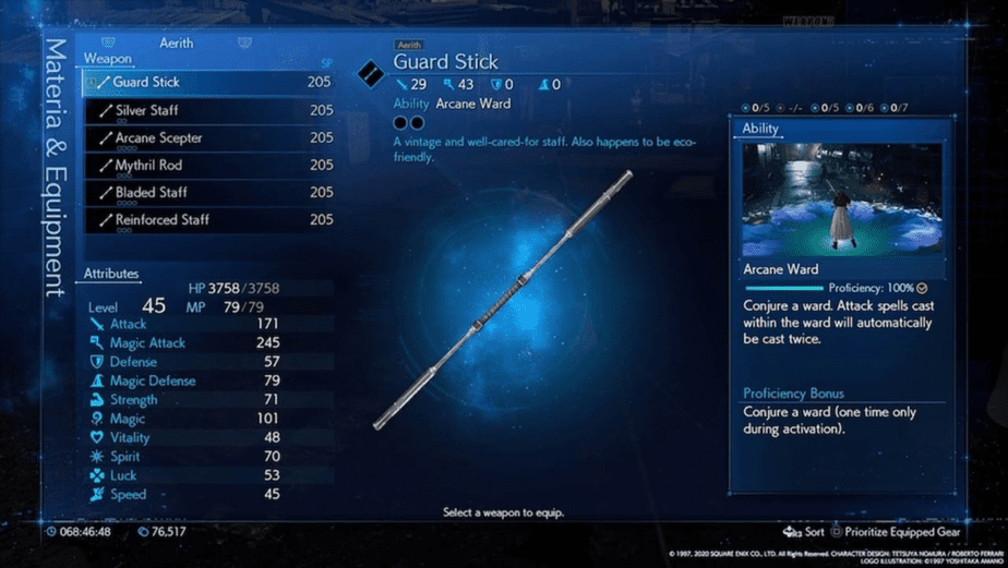 Final Fantasy VII Remake Weapons Guard Stick