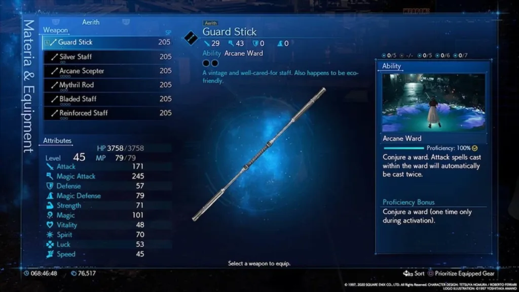 Final Fantasy VII Remake Weapons Guard Stick