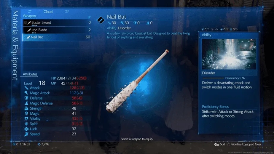 Final Fantasy VII Remake Weapons Nail Bat
