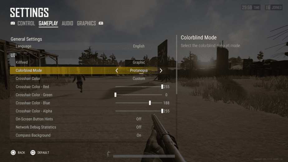 PC and console colorblind mode