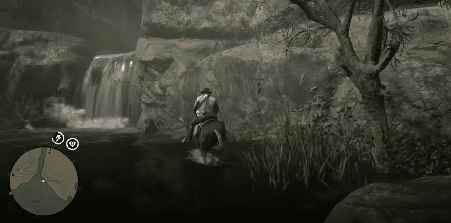 Elysian Pool waterfall  - Red Dead Redemption 2 Gold Bars