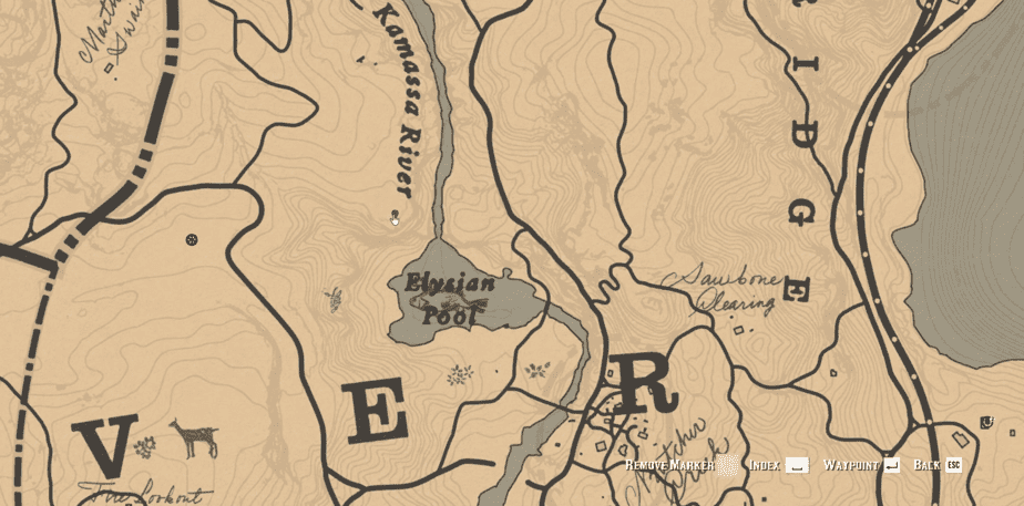 Annesburg Sketched Map Treasure Location  - Red Dead Redemption 2 Gold Bars