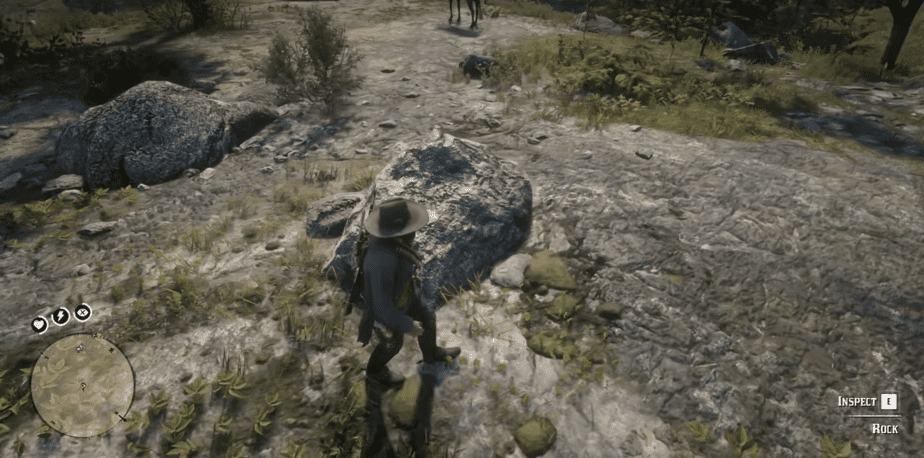 Inspect the rock  - Red Dead Redemption 2 Gold Bars