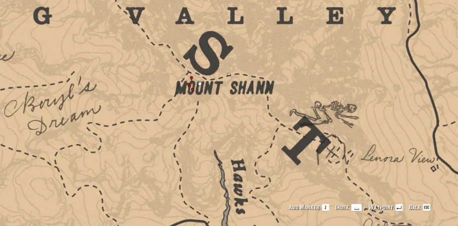 Landmark # 5 location mount shann - Red Dead Redemption 2 Gold Bars
