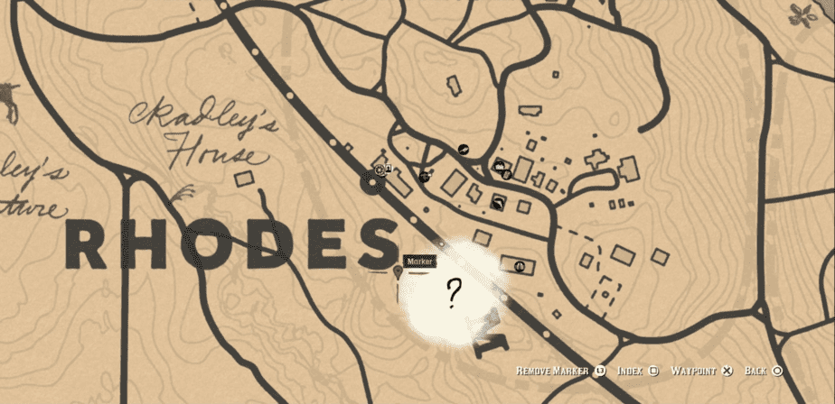 Rhodes Hidden Gold Bar  location