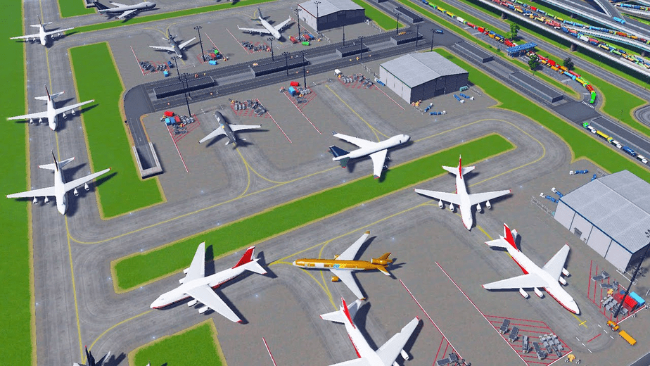 Busy Cargo Airport - Cities: Skylines