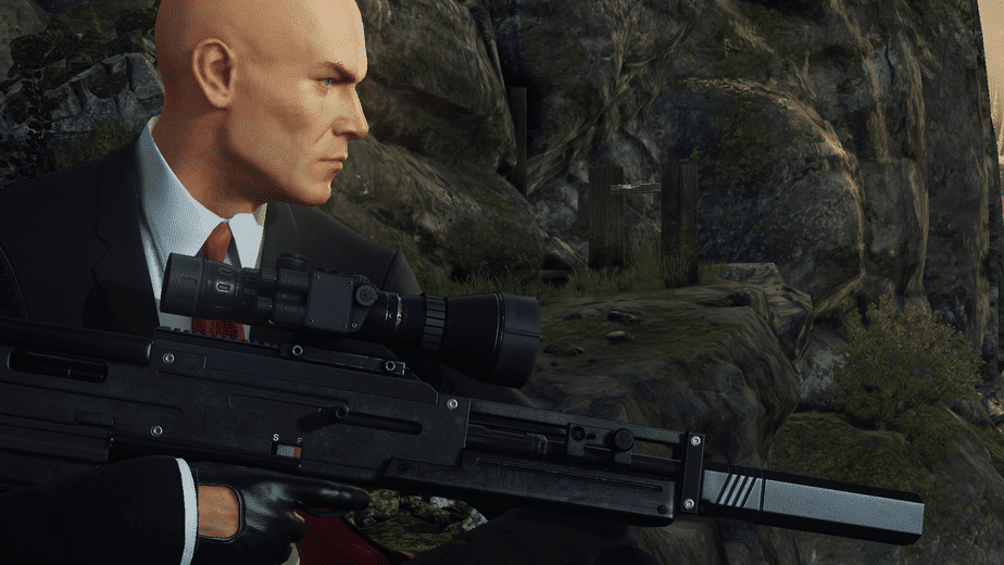 Agent 47 wielding  Sniper Rifle - Hitman 3