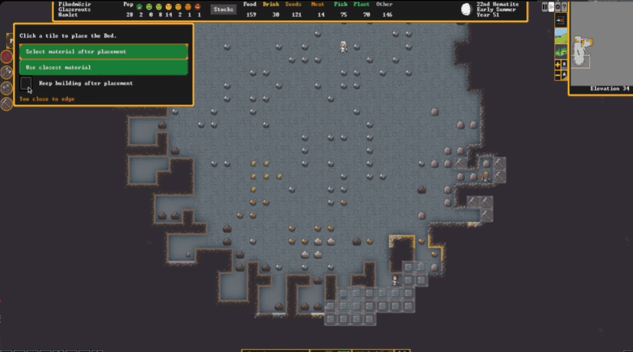 Smoothening and Relocating Walls in Dwarf Fortress