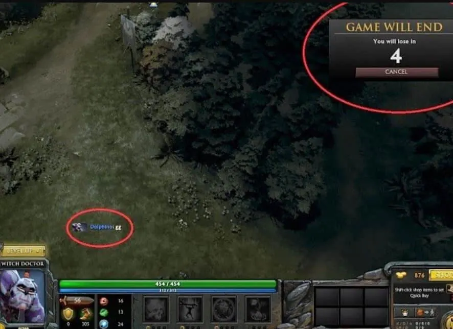 Dota 2 surrender