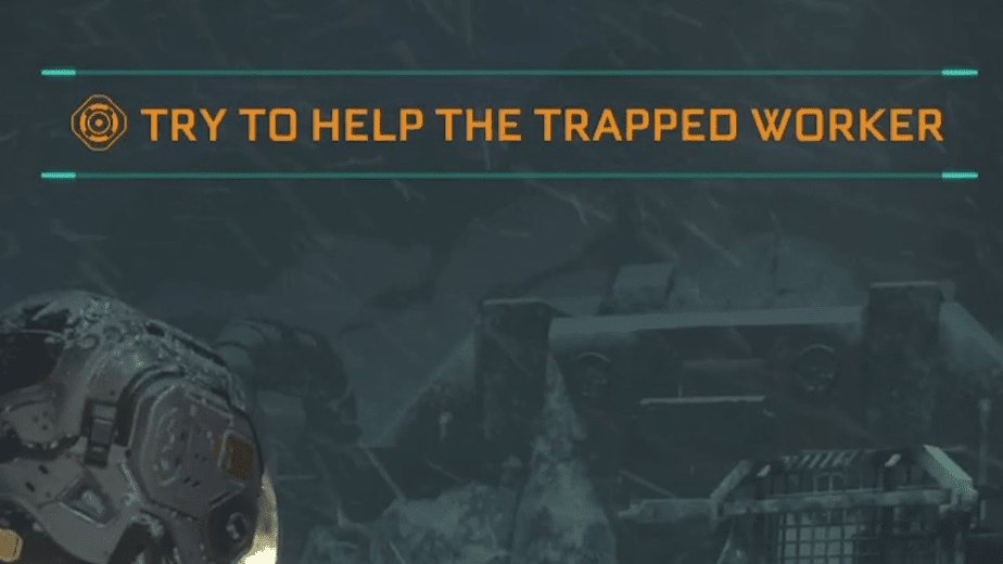 try to help the trapped worker 