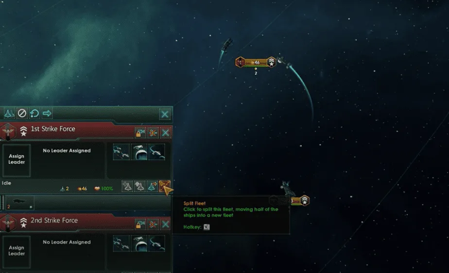 Split fleets in Stellaris