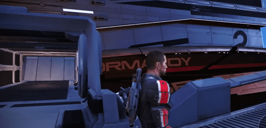 Normandy in Docking Bay The Citadel in Mass Effect