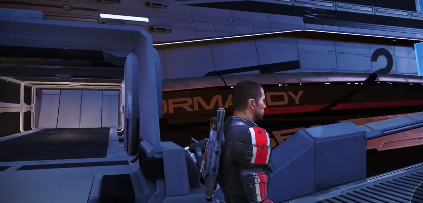 Normandy in Docking Bay The Citadel in Mass Effect
