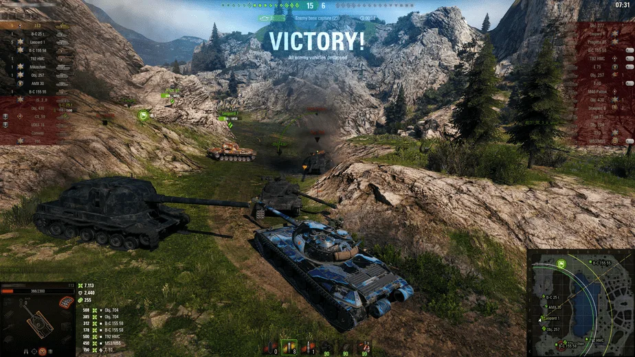 Victory in World of Tanks