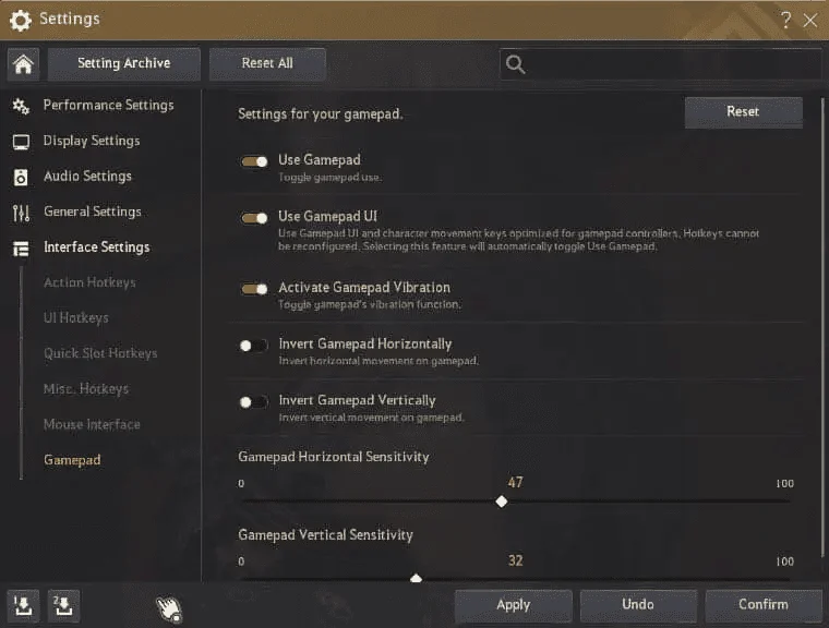 Controller Settings Black Desert Online Gampad