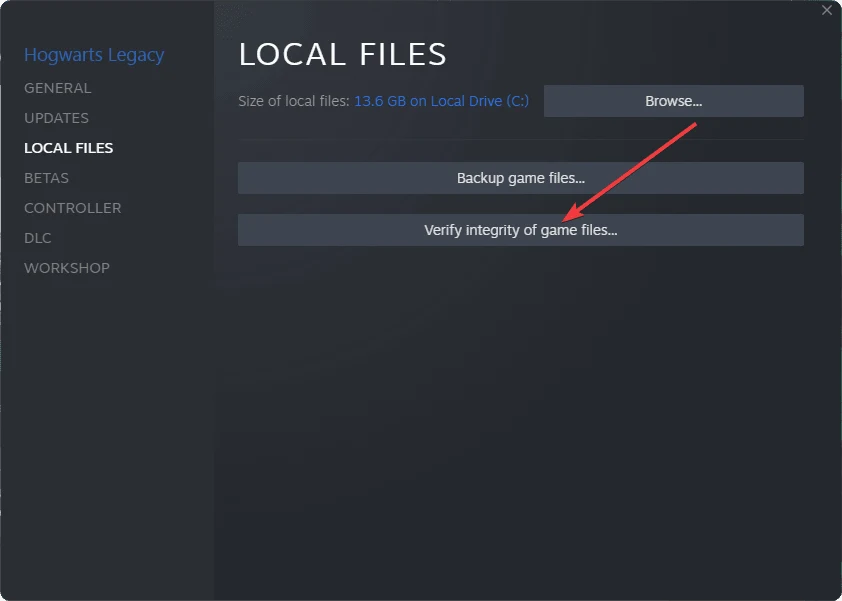 Fix Steam File Integrity - Hogwarts Legacy