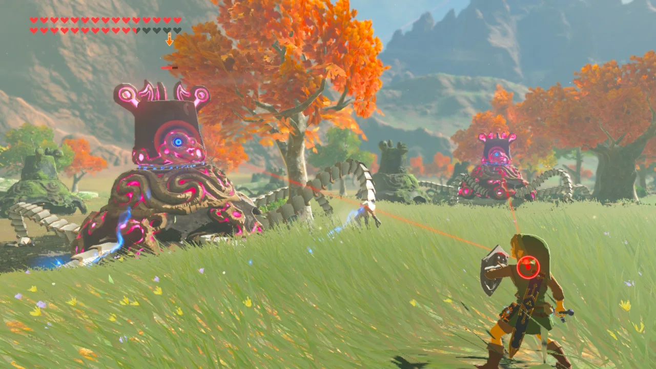 Fighting Guardians - Zelda: Breath of the Wild