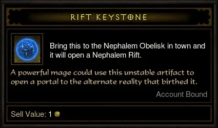Greater Rift Keystones - Diablo 3