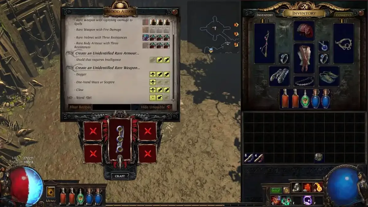 Using the Blood Altar - Path of Exile