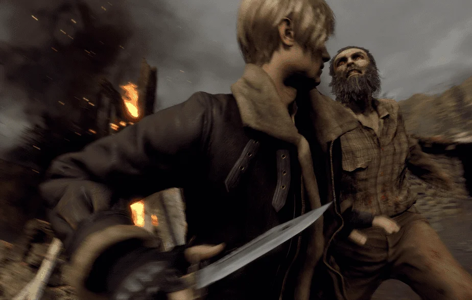 Leon using Knife - Resident Evil 4 Remake