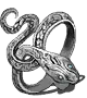 Covetous Silver Serpent Ring - 