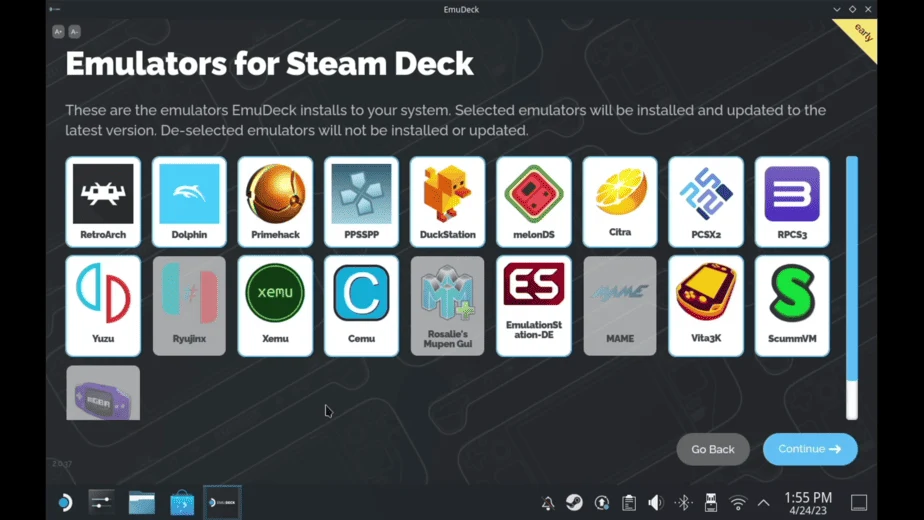 Emulators for the Steam deck YUZU