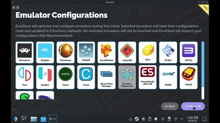 emulator configurations