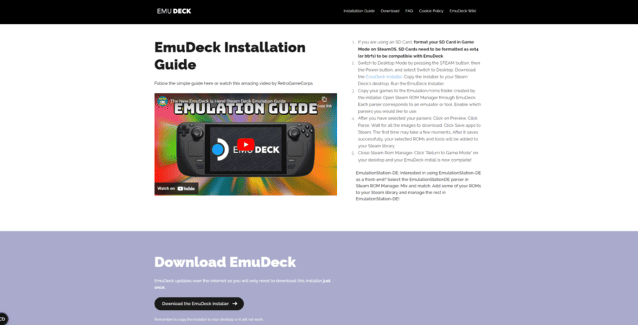 Downloading EmuDeck