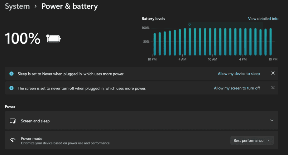 Power and Battery Settings on Laptops