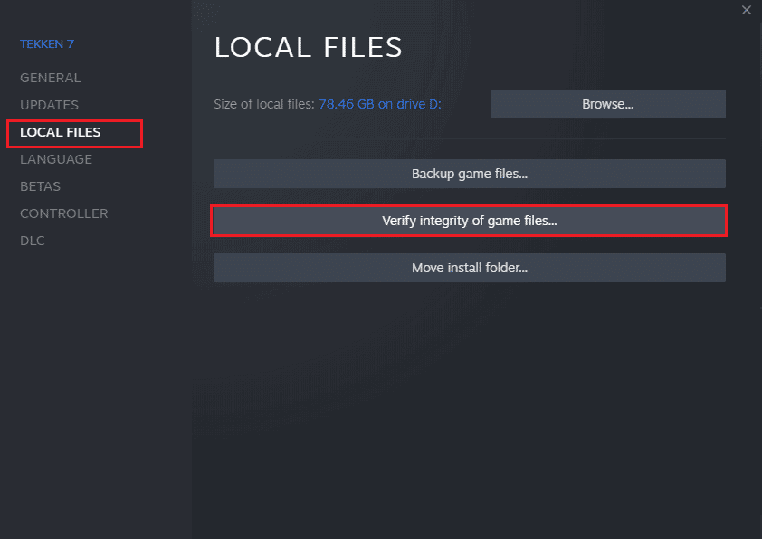 Verify Integrity of Game Files