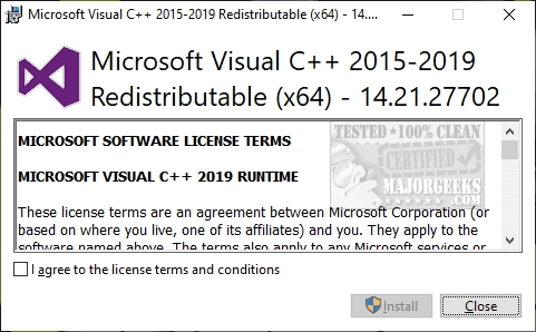 Update Microsoft Visual C++ Redistributable