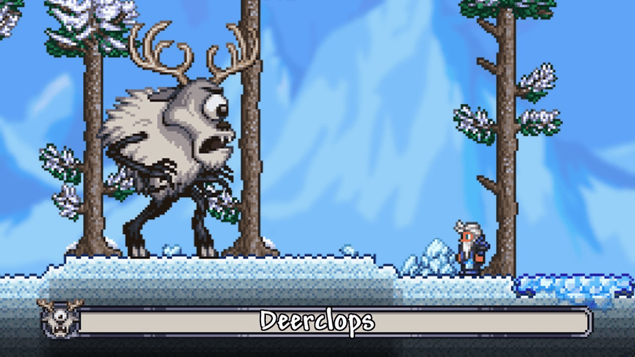 Spawning Deerclops in Terraria